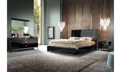 Комплект мебели в спальню Alf Group Mont Noir (Кровать 180x200, комод, 2 тумбы) PJMT0145NE + PJMT0145NE