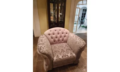 Alvi Salotti Либерти Кресло 125Х95Х95 Ткани Moire Titanium; Moire Cloud Dancer (Кат.8) -