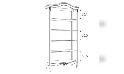 Шкаф Kreind Romantic Книжный R137-K02-A R137-K02-A