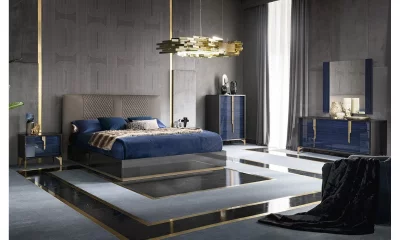 Комплект мебели в спальню Alf Group Oceanum (Кровать 180x200, комод, 2 тумбы) PJOC0202 + KJOC125