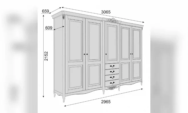 Шкаф Распашной Kreind Atelier Home APs625E-K04-S