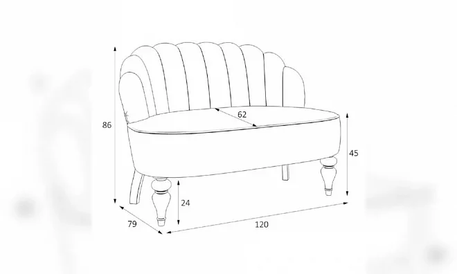 Диван Kreind Шелли M17-W-B15 M17-W-B15
