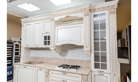 Stosa Cucine Dolcevita Кухня + Столешница+Мойка Бежевый\Золото