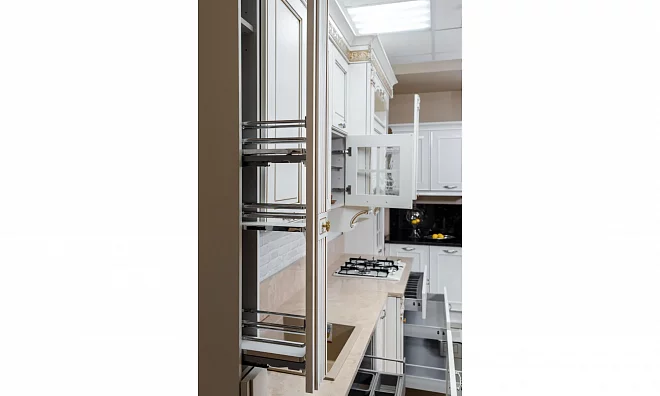 Stosa Cucine Dolcevita Кухня + Столешница+Мойка Бежевый\Золото P/expo