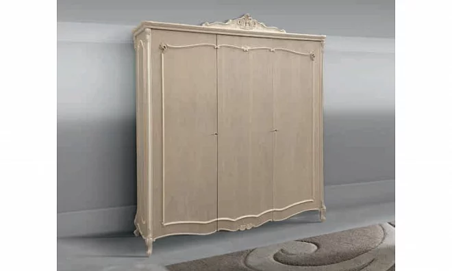Комплект мебели в спальню Vaccari Giovanni Bella Italia (кровать 183*200, 2 тумбы прикроватные, комод, туалетный стол, шкаф 3-х дверный) BV1400/L+BV1409/L