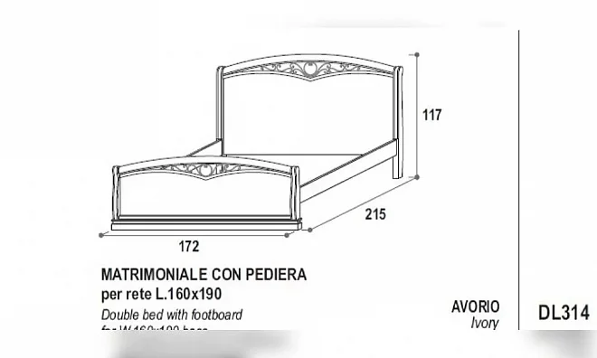 Кровать Villanova Aurora 12 DL314+там235