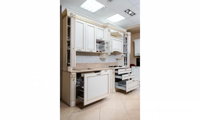 Stosa Cucine Dolcevita Кухня + Столешница+Мойка Бежевый\Золото P/expo