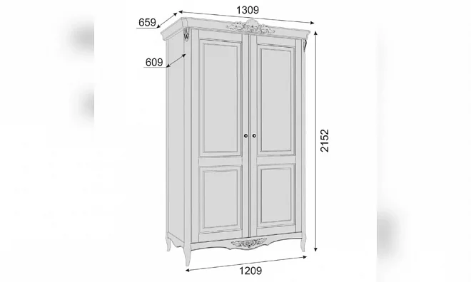 Шкаф Распашной Kreind Atelier Gold APg622-K02-G